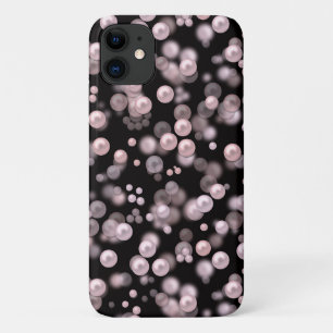 Case-Mate iPhone Case Éparcelles de perles roses et blanches sur velours