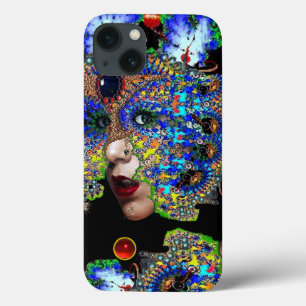 COQUES POUR iPhone EPHÉMERAL / FEMME AVEC MAQUETTE FRACTALE COLORÉE