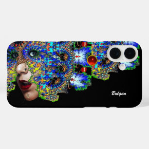 Coques iPhone 16 Plus EPHÉMERAL / FEMME AVEC MASQUE FRACTALE COLORÉE Rub