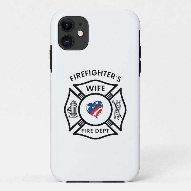 Coques Case-Mate iPhone Épouses Etats-Unis de pompier (Dos)