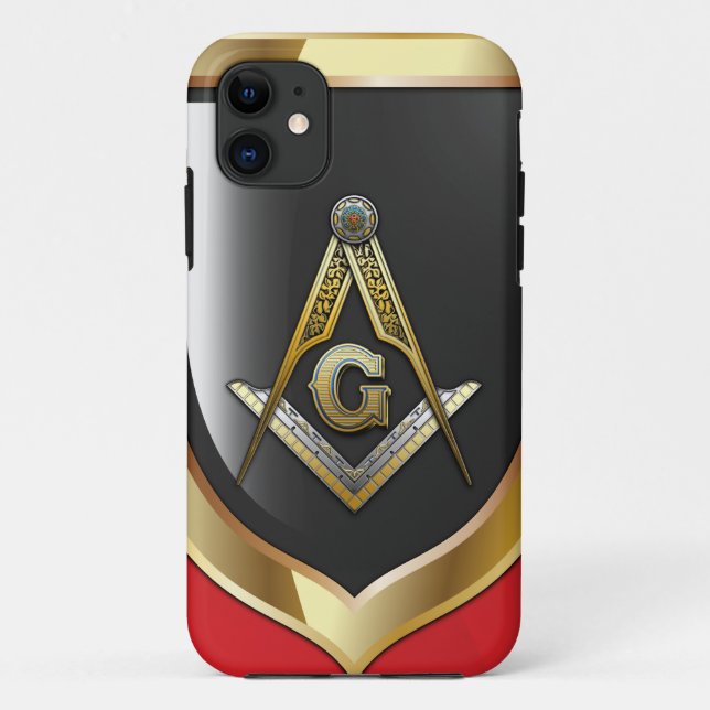 Coques Case-Mate iPhone Équerre et Compas Maçonniques (Dos)