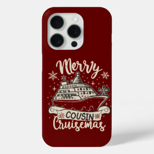 Coque iPhone 15 Pro Équipage drôle de cousin joyeux de Croisièmas de N