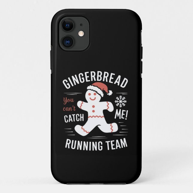 Coques Case-Mate iPhone Équipe de coureurs de pain d'épice Humour de Noël (Dos)