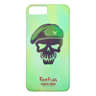 Coque iPhone 8 Plus/7 Plus Équipe de suicide   Icône Tête de drapeau de raque
