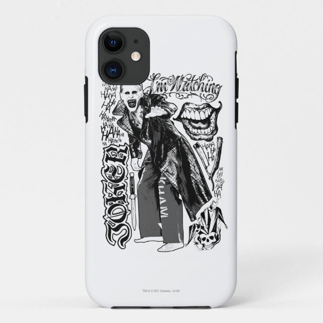 Coques Case-Mate iPhone Équipe de suicide | Joker Typography Photo (Dos)