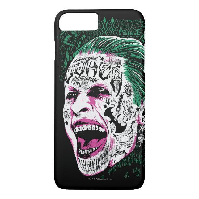 Coques Case-Mate iPhone Équipe de suicide | Rire Joker Head Sketch (Dos)