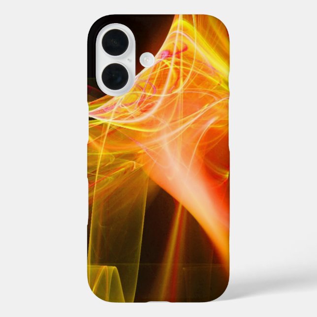 COQUES Case-Mate iPhone ÉQUIPES FRACTALES EN ORANGE JAUNE ROUGE (Verso)