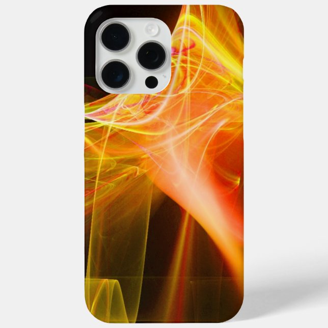COQUES Case-Mate iPhone ÉQUIPES FRACTALES EN ORANGE JAUNE ROUGE (Verso)