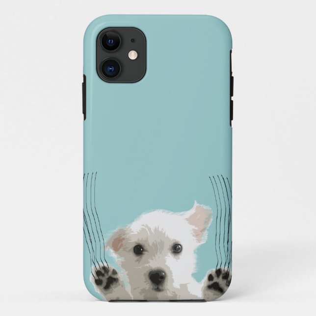 Coques Case-Mate iPhone Éraflure mignonne de chien (Dos)