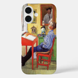 Coque Pour iPhone 16 Esbjorn faisant ses devoirs par Carl Larsson