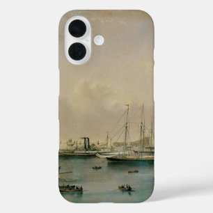 Coque Pour iPhone 16 Escadre de yachts à Newport Harbour, Marine Vintag