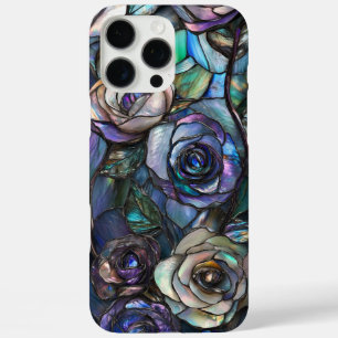 Coques iPhone 16 Pro Max Escalade Roses blanches violettes Faux Verre tendu
