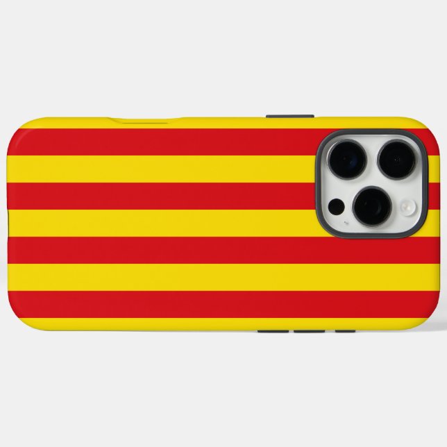Coques Case-Mate iPhone Espagne : La Senyera Drapeau de Catalogne (Verso (horizontal))
