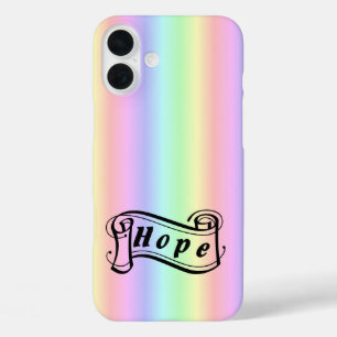 iPhone 16 Plus Case Espoir défiler sur arc-en-ciel