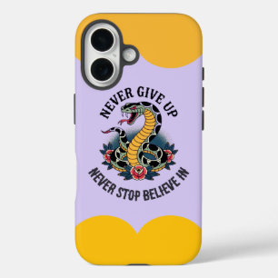 Coque Pour iPhone 16 Esprit sans peur : Œuvre d'art Serpent audacieux e