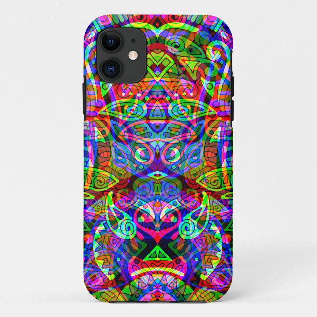 Coques Case-Mate iPhone Esquisse Imaginaire Art - Neon Abstrait Maj 3 (Dos)
