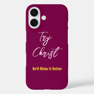 Coque Pour iPhone 16 Essayez le Christ - Il fera un meilleur vin