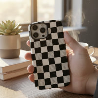 esthétique damier noir et blanc vintage
