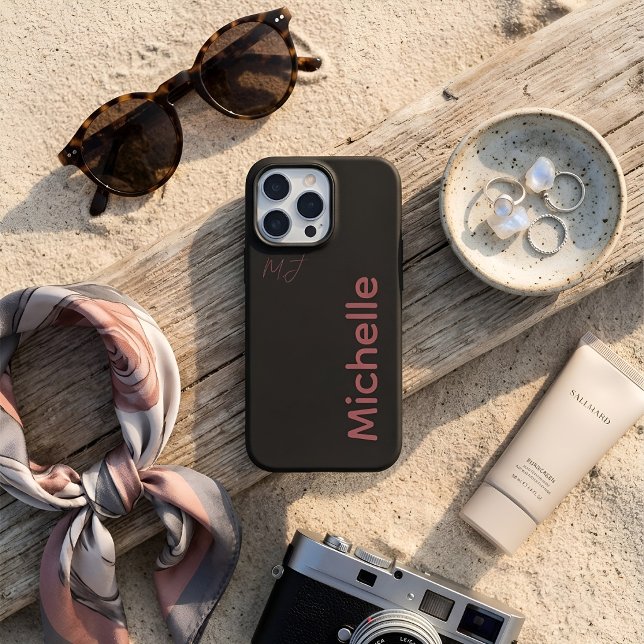Coques Case-Mate iPhone Esthétique minimaliste sombre rose poussiéreuse no (Créateur téléchargé)