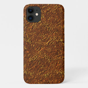 Case-Mate iPhone Case Estilo alvenaria rústica marrom e tom dourado