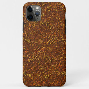 Case-Mate iPhone Case Estilo alvenaria rústica marrom e tom dourado