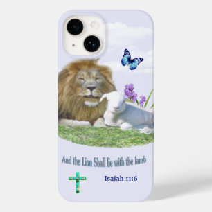 Coque Pour iPhone 14 Et le Lion couchera avec l'Agneau
