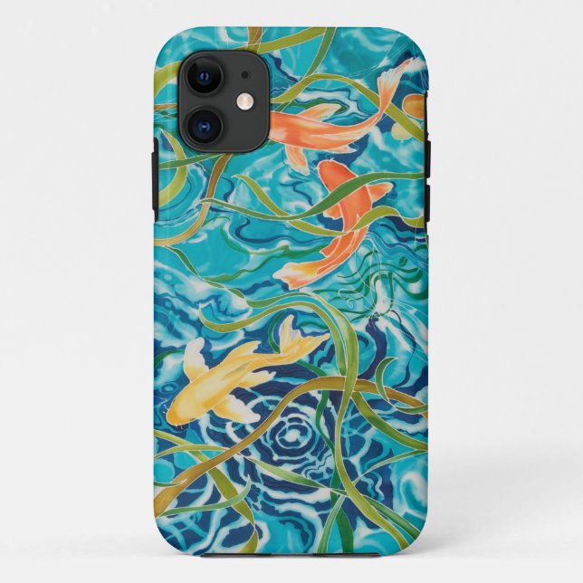 Coques Case-Mate iPhone Étang bleu de Koi (Dos)
