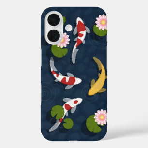 Coque Pour iPhone 16 Étang de carpes koï japonaises