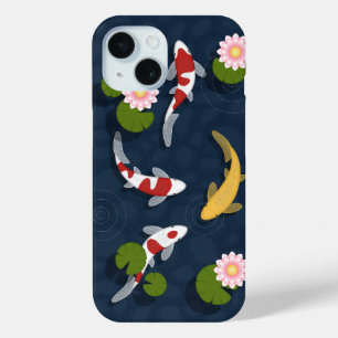 Coque Pour iPhone 15 Étang japonais de poissons Koi