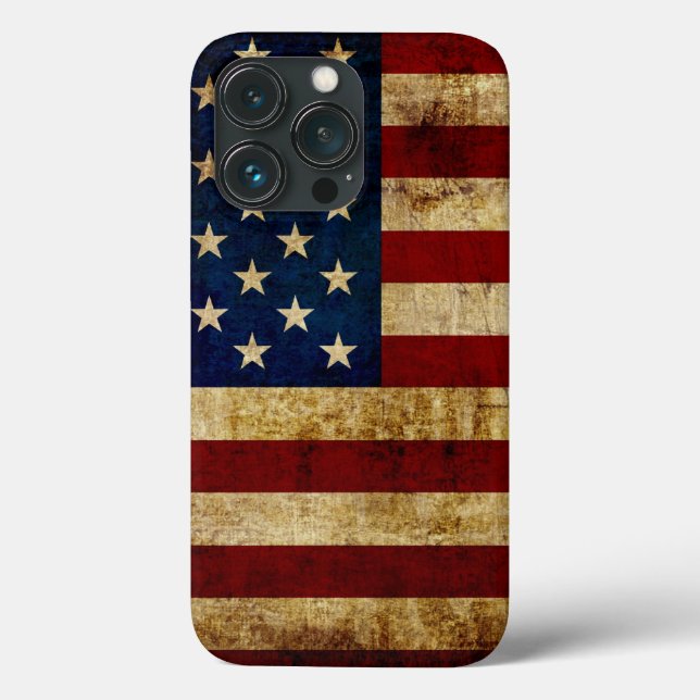 Coques Case-Mate iPhone États-Unis / Drapeau grungé (Verso)