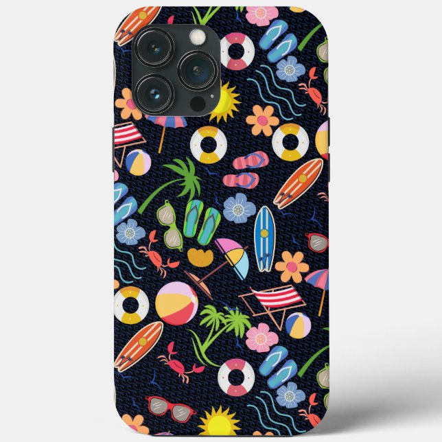 Coques Case-Mate iPhone Été 01.b.BG noir (Verso)
