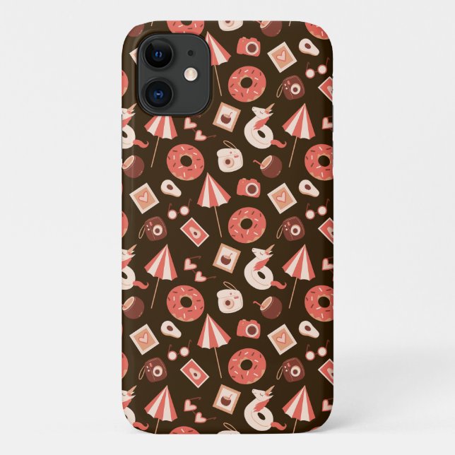 Coques Case-Mate iPhone Été Chocolat Chocolat Arrière - plan Brown (Dos)