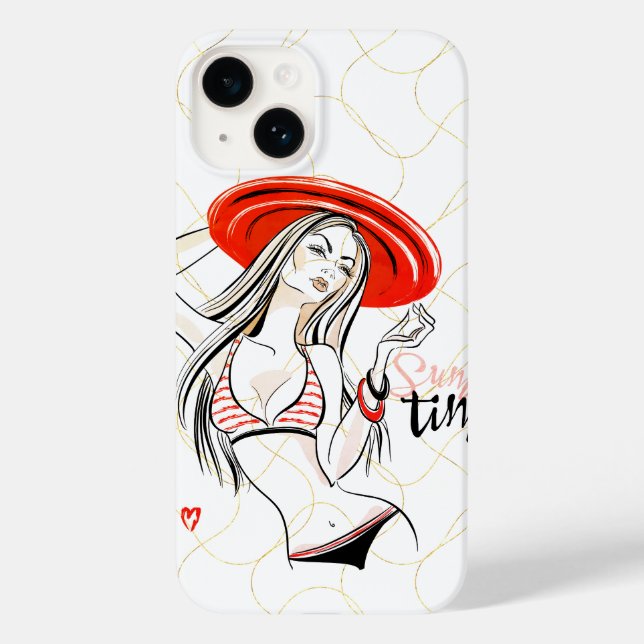Coques Case-Mate iPhone Été de fille chaude (Verso)
