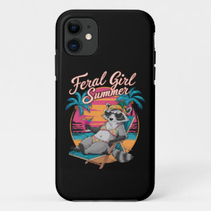 Case-Mate iPhone Case Été de fille sauvage plage drôle raton laveur
