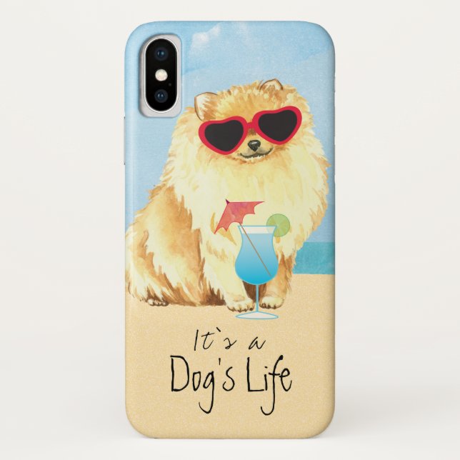 Coques Case-Mate iPhone Été Pomeranian (Dos)