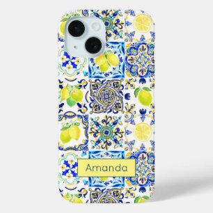 Coque Pour iPhone 15 Été Sicilien Amalfi Méditerranée majolica