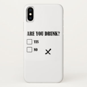 Coque iPhone X êtes vous les ques drôles ivres d'illustration d