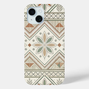 Coque Pour iPhone 15 Ethnique géométrique Tribal Tribal sans couture Mo