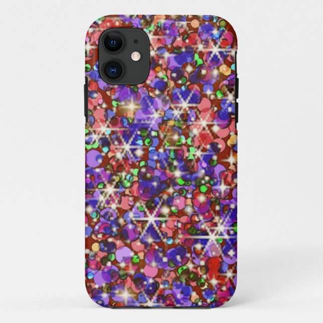 Coques Case-Mate iPhone Étincelle de parties scintillantes d'arc-en-ciel (Dos)