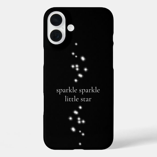 Coques Case-Mate iPhone Étincelle Étincelle Little Star Black Starlight (Verso)