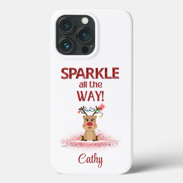 Coques Case-Mate iPhone Étincelle personnalisée Tout le chemin Reindeer (Verso)