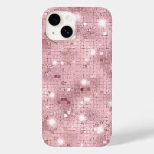 Coque Pour iPhone 14 Étincelle Rose de luxe