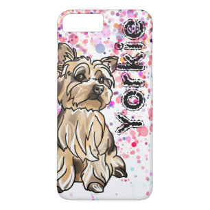 Case-Mate iPhone Case Étincelles de Yorkie Sun (ajoutez votre nom