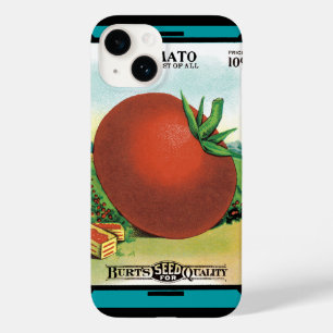 Coque Pour iPhone 14 Étiquette de paquet de graines vintage, Tomate de 