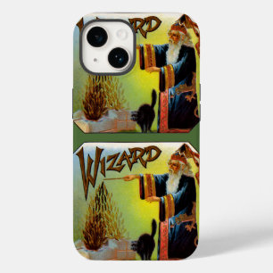 Coque Pour iPhone 14 Étiquette vintage, magie magique avec chat noir