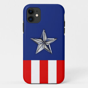 Coques Pour iPhone Étoile aux couleurs patriotiques festives