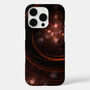 Coques iPhone 16 Pro Étoile cramoisie orbitant l'art cosmique abstrait