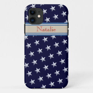 Coque Case-Mate Pour iPhone étoile nom motif bleu