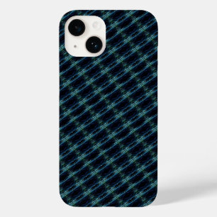 Coque Pour iPhone 14 Etoiles arc-en-ciel bleu vert, Motif Artdeco