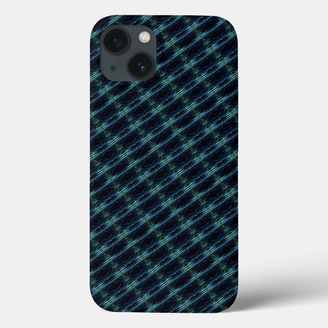 Coques Case-Mate iPhone Etoiles arc-en-ciel bleu vert, Motif Artdeco (Verso)